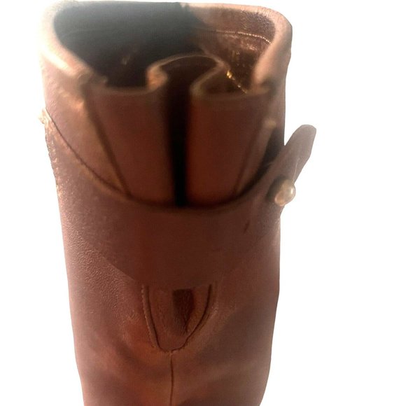 Stuart Weitzman Womens Sz 8.5  Leather Wedge Pull On Short Boots Brown Casual - Picture 5 of 16